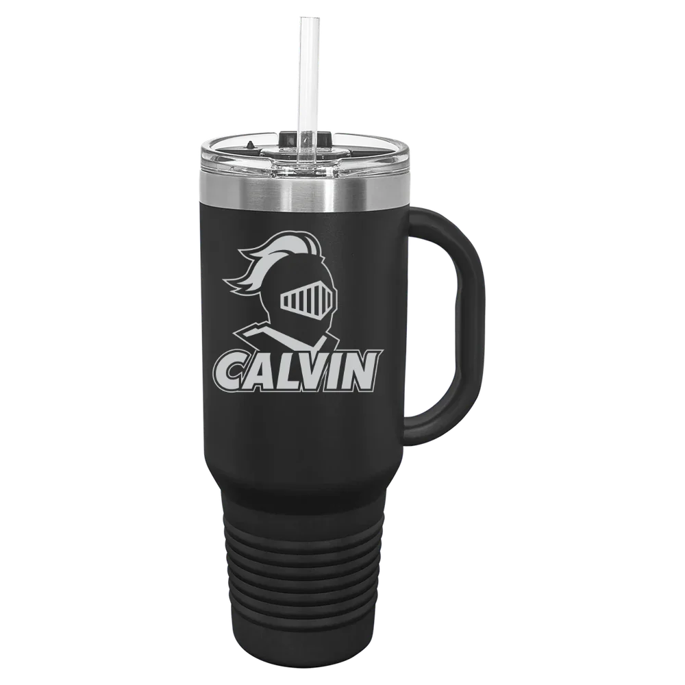 Calvin University Polar Camel 40 oz. Travel Mug with Snap Lid & Straw