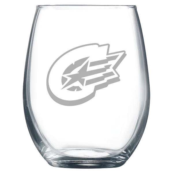 Capital University Polar Camel 9 oz. Stemless Wine Glass
