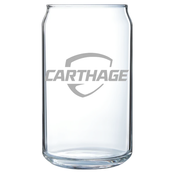 Carthage College Polar Camel 16 oz. Can Glass