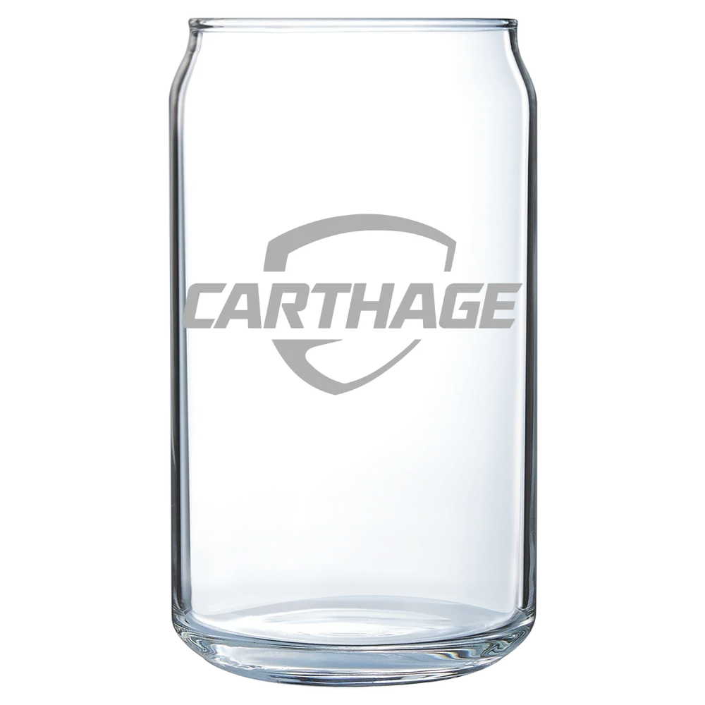 Carthage College Polar Camel 16 oz. Can Glass