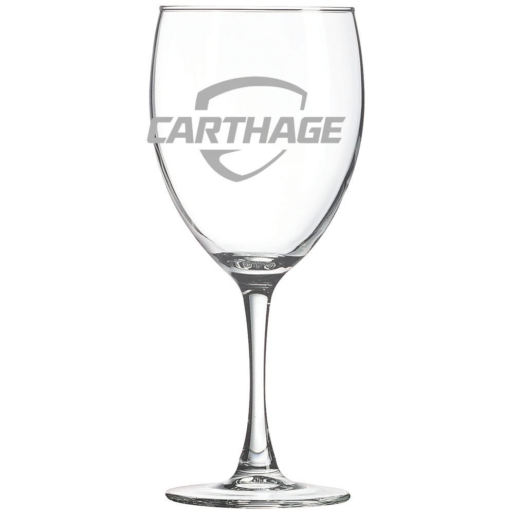 Carthage College Polar Camel 10 1/2 oz. Wine Glass