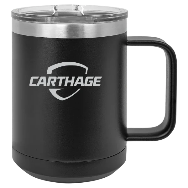 Carthage College Polar Camel 15 oz. Mug with Slider Lid