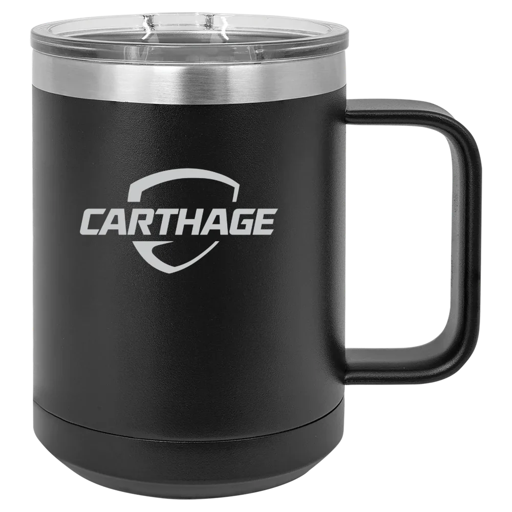 Carthage College Polar Camel 15 oz. Mug with Slider Lid