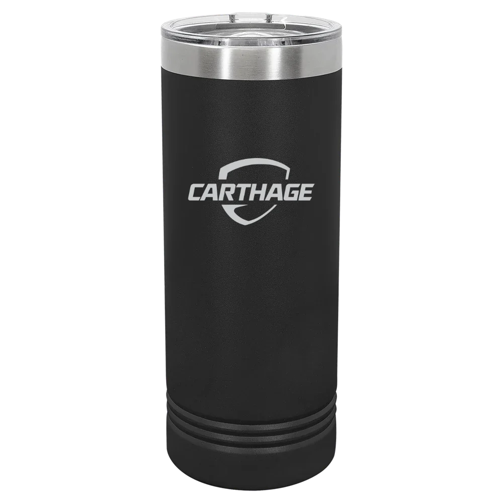 Carthage College Polar Camel 22 oz. Skinny Tumbler with Slider Lid