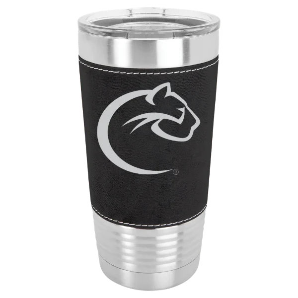 Chatham University Polar Camel 20 oz. Leatherette Grip Tumbler with Standard Lid