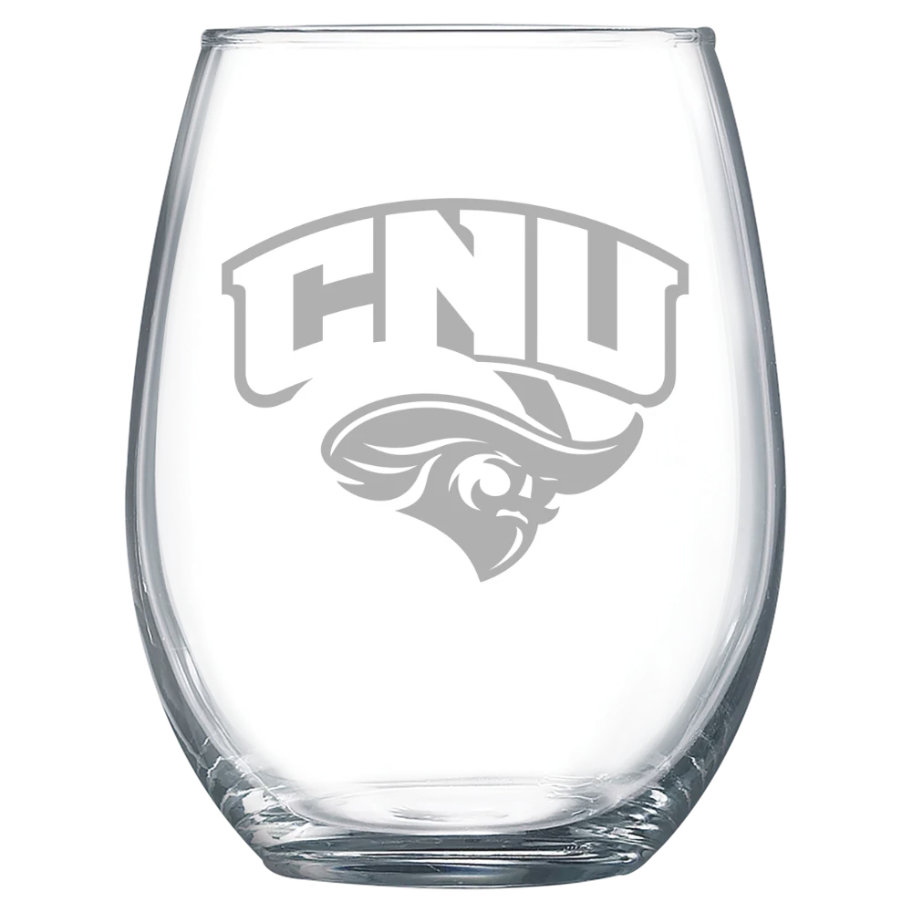 Christopher Newport University Polar Camel 15 oz. Stemless Wine Glass