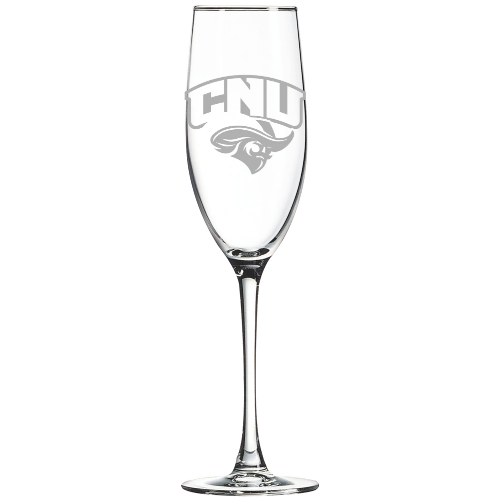 Christopher Newport University Polar Camel 8 oz. Champagne Flute