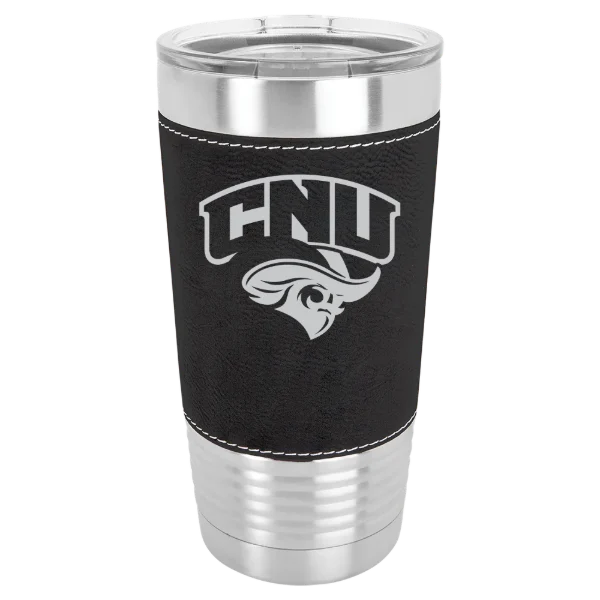 Christopher Newport University Polar Camel 20 oz. Leatherette Grip Tumbler with Standard Lid