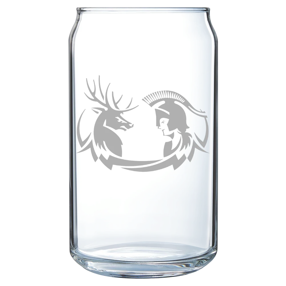 Claremont McKenna-Harvey Mudd-Scripps Colleges Polar Camel 16 oz. Can Glass