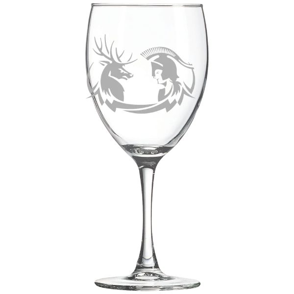 Claremont McKenna-Harvey Mudd-Scripps Colleges Polar Camel 10 1/2 oz. Wine Glass