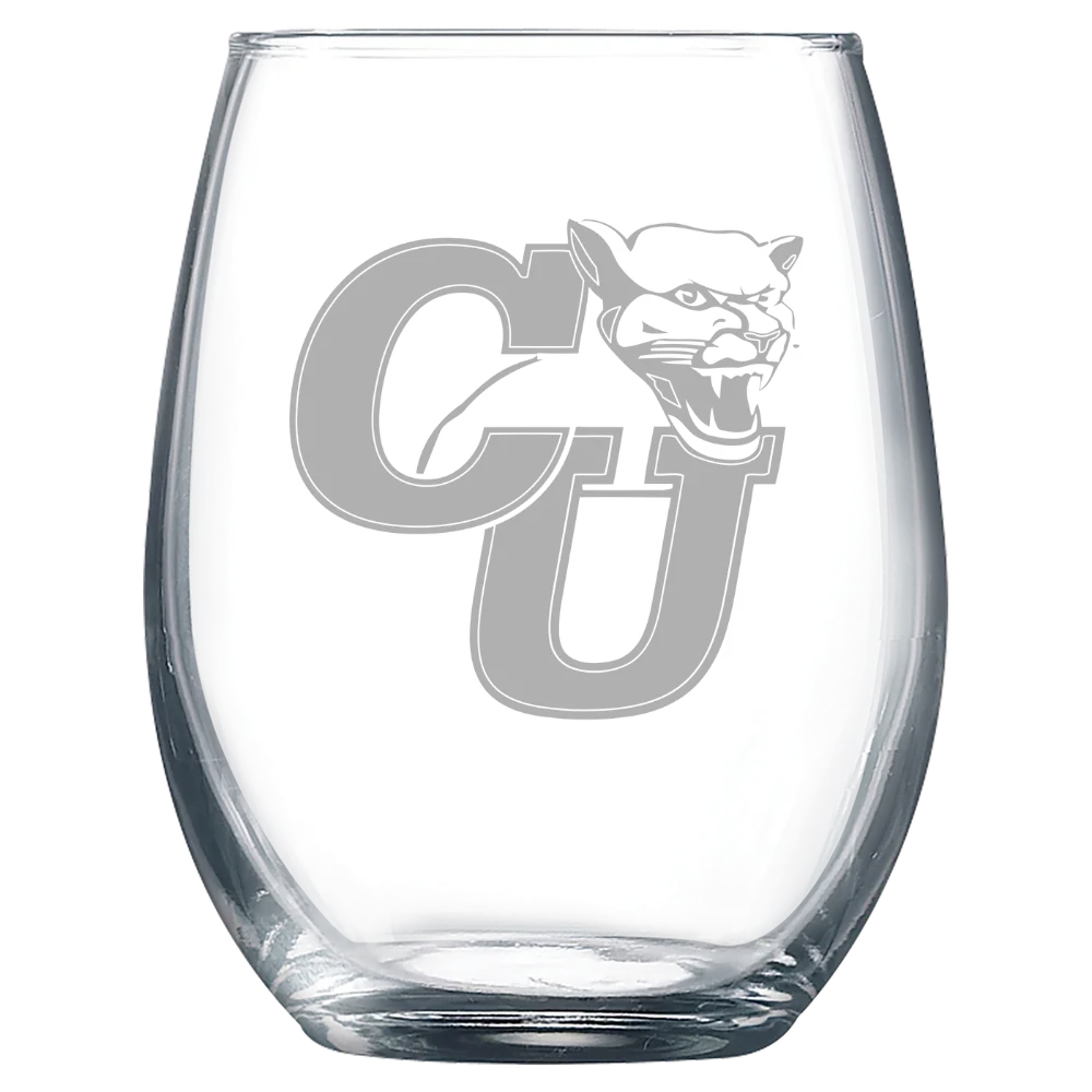 Clark University (Massachusetts) Polar Camel 9 oz. Stemless Wine Glass