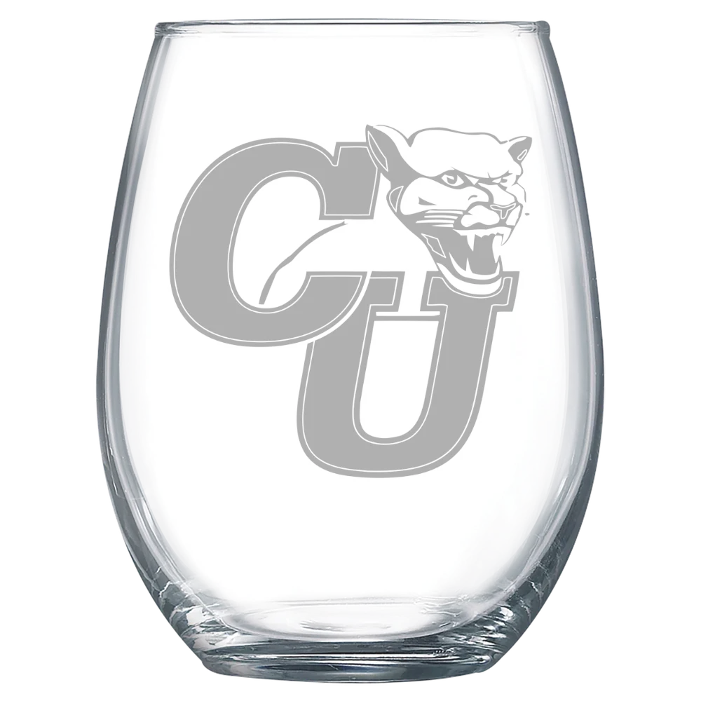 Clark University (Massachusetts) Polar Camel 15 oz. Stemless Wine Glass