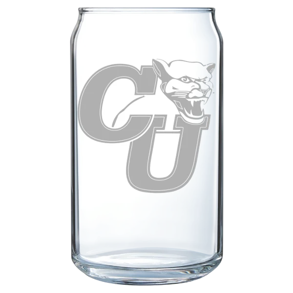 Clark University (Massachusetts) Polar Camel 16 oz. Can Glass