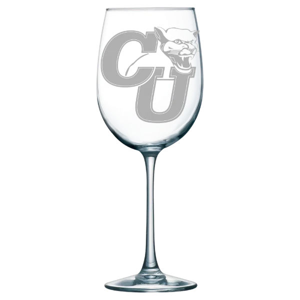 Clark University (Massachusetts) Polar Camel 19 oz. Wine Glass