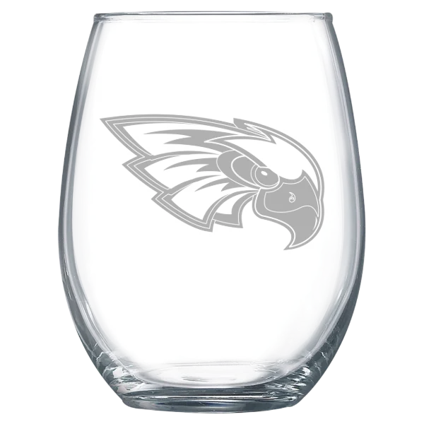 Coe College Polar Camel 15 oz. Stemless Wine Glass