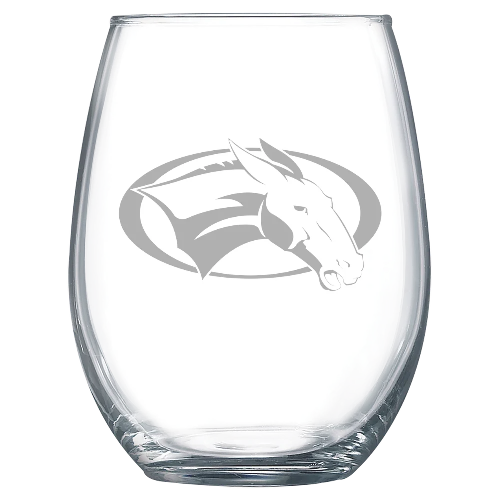Colby College Polar Camel 15 oz. Stemless Wine Glass