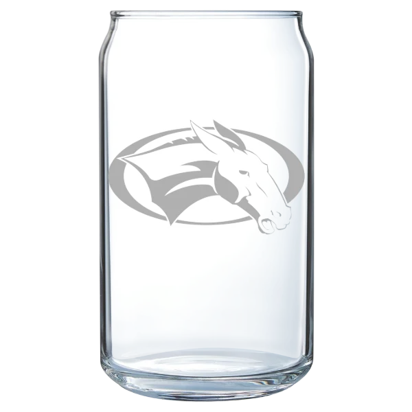 Colby College Polar Camel 16 oz. Can Glass