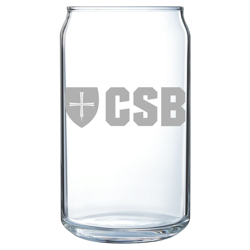College of Saint Benedict Polar Camel 16 oz. Can Glass