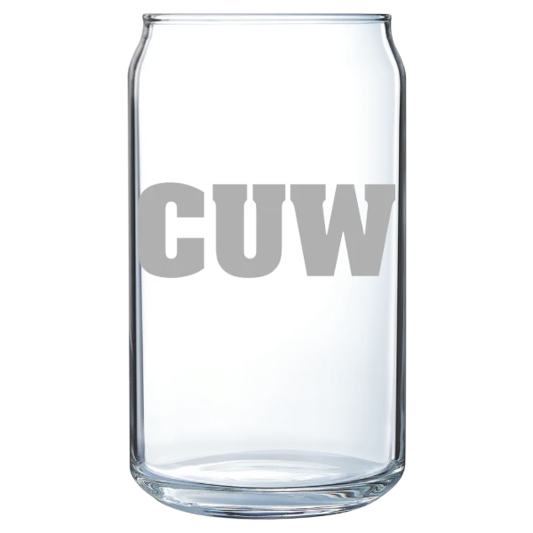 Concordia University Wisconsin Polar Camel 16 oz. Can Glass