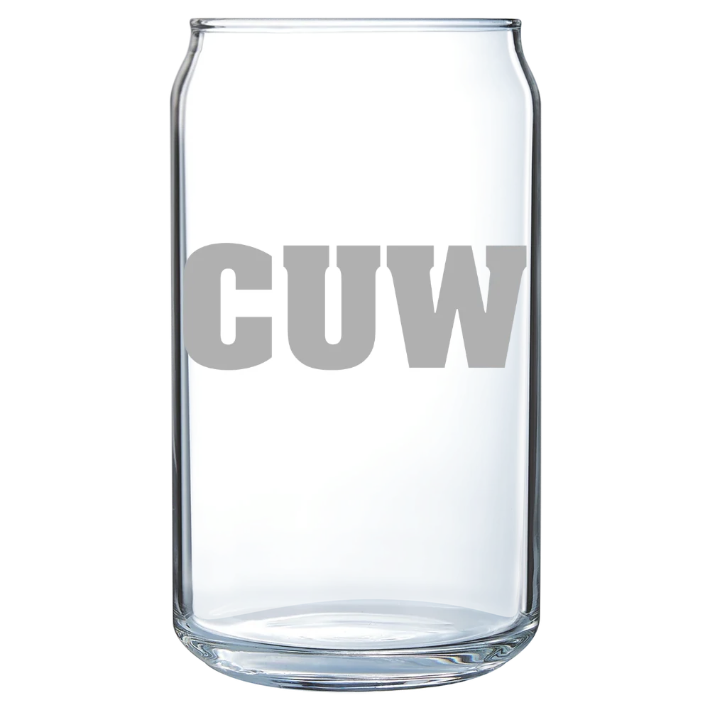 Concordia University Wisconsin Polar Camel 16 oz. Can Glass