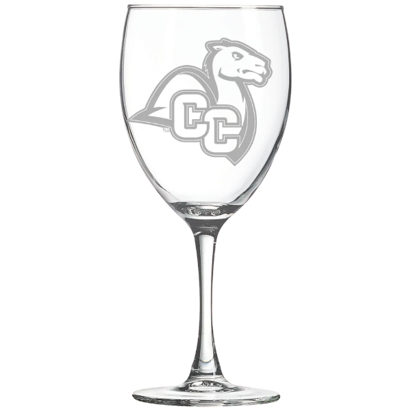Connecticut College Polar Camel 10 1/2 oz. Wine Glass