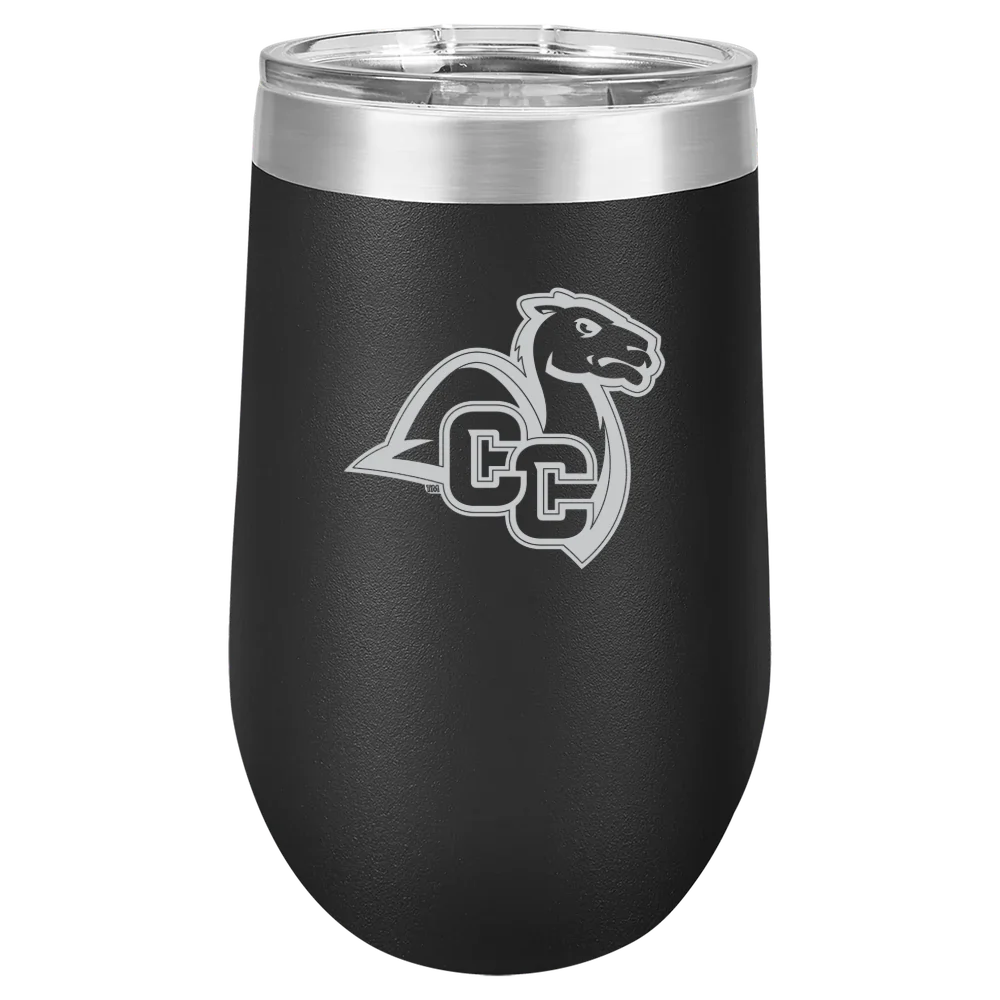 Connecticut College Polar Camel 16 oz. Stemless Wine Tumbler