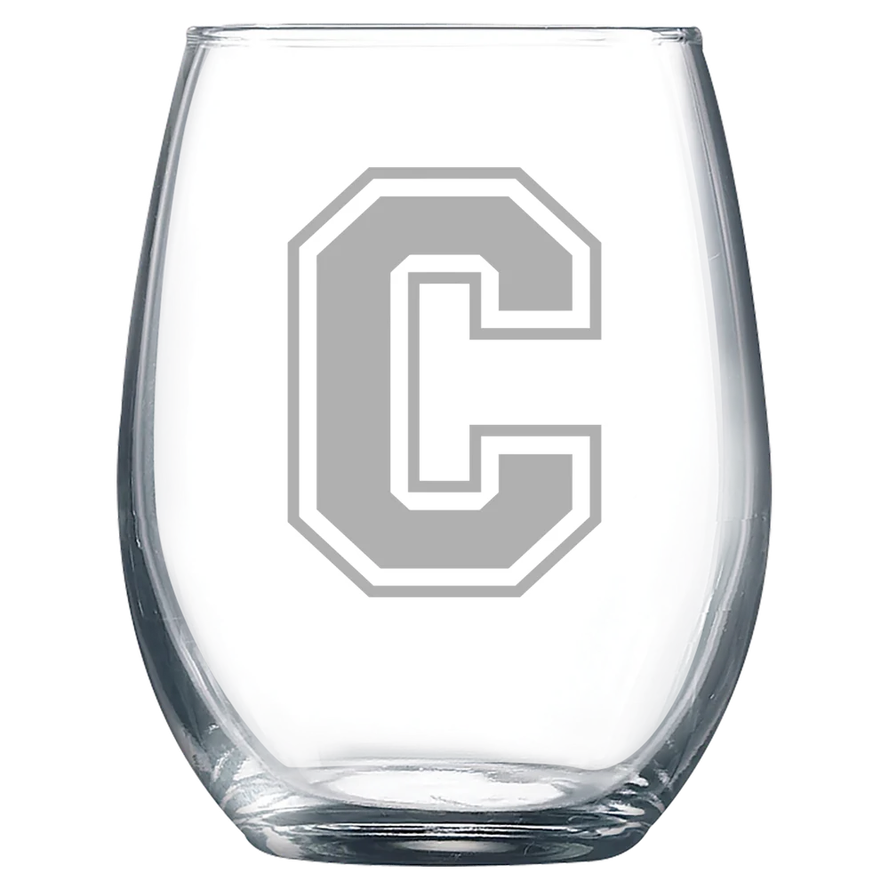 Cornell College Polar Camel 9 oz. Stemless Wine Glass