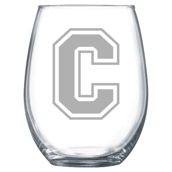 Cornell College Polar Camel 15 oz. Stemless Wine Glass