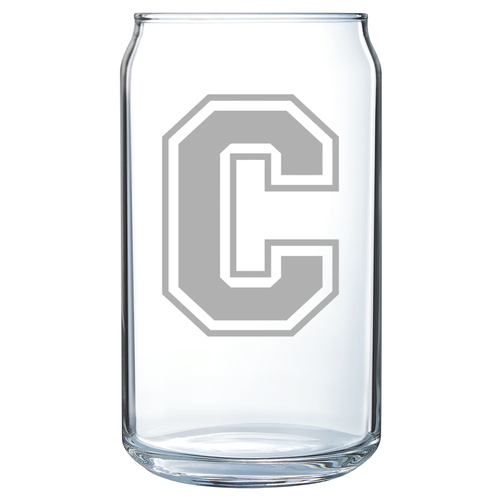 Cornell College Polar Camel 16 oz. Can Glass