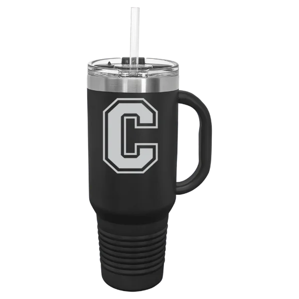 Cornell College Polar Camel 40 oz. Travel Mug with Snap Lid & Straw
