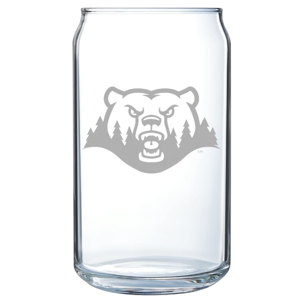 Crown College (Minnesota) Polar Camel 16 oz. Can Glass