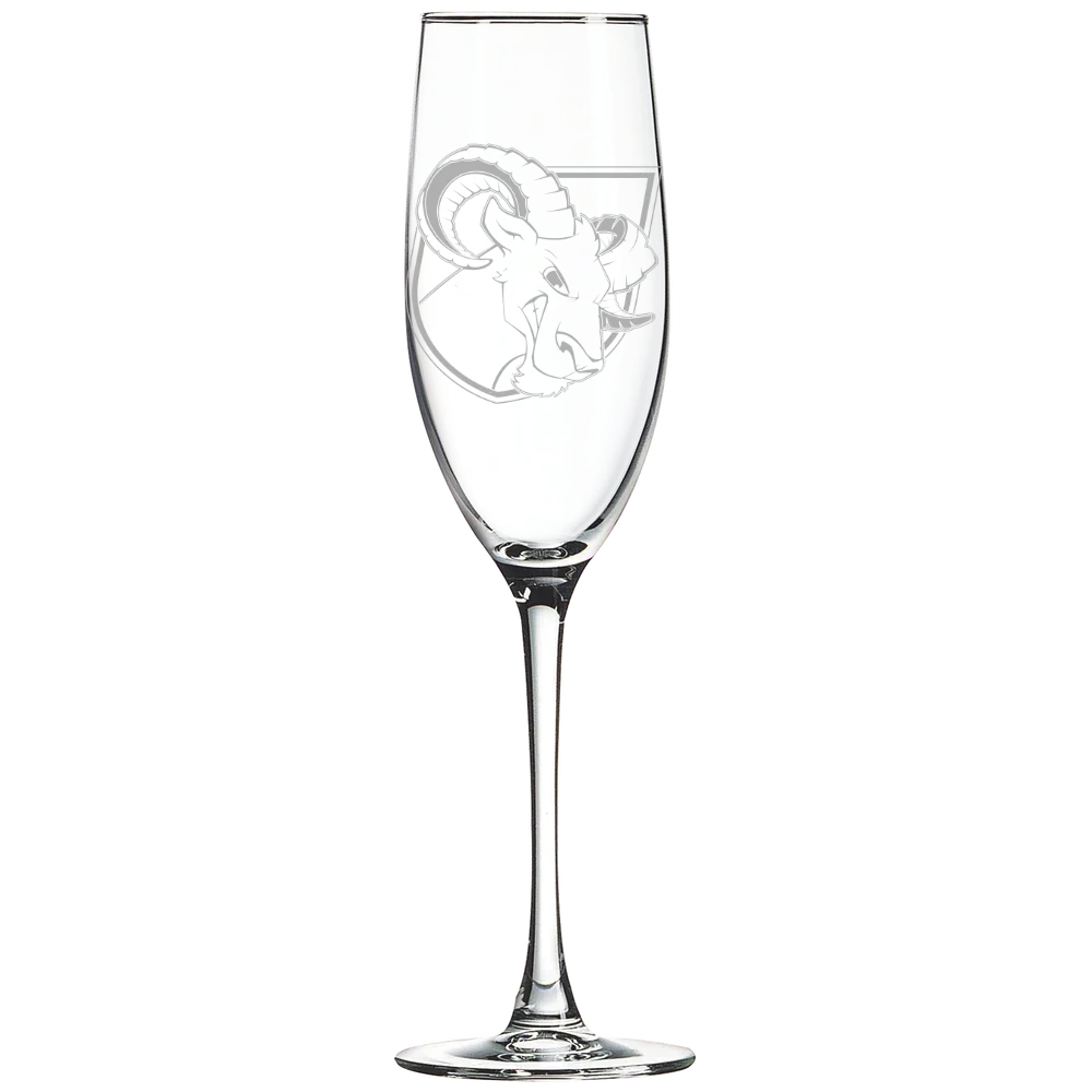 Delaware Valley University Polar Camel 8 oz. Champagne Flute