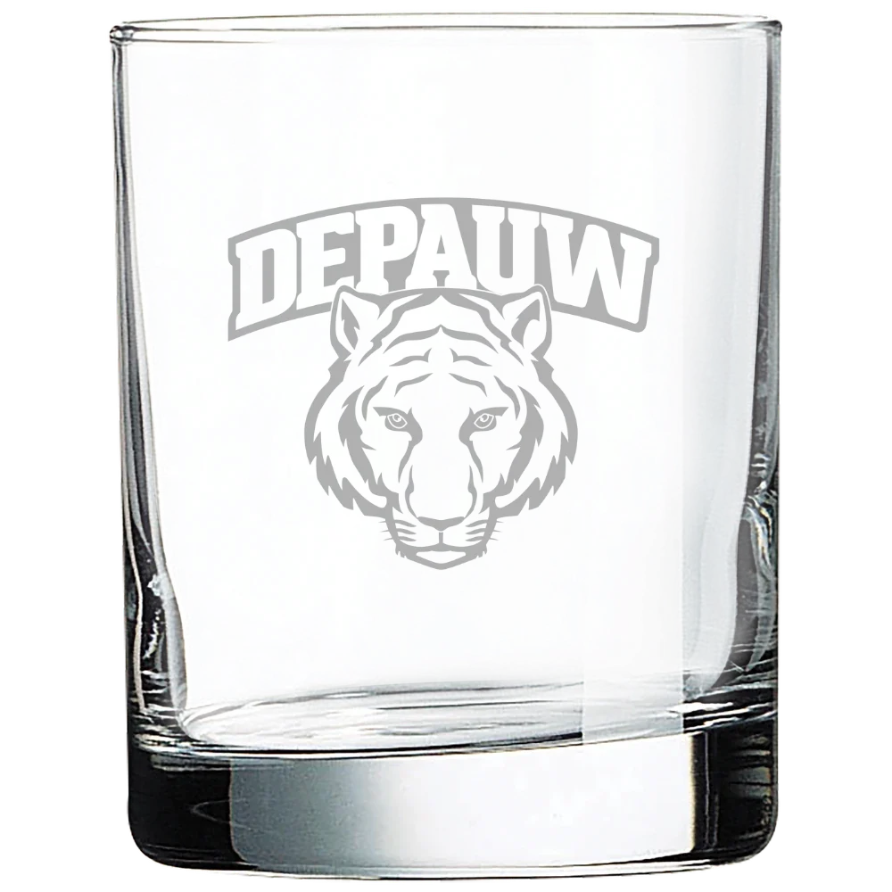 DePauw University Polar Camel 10 1/2 oz. On The Rocks Glass