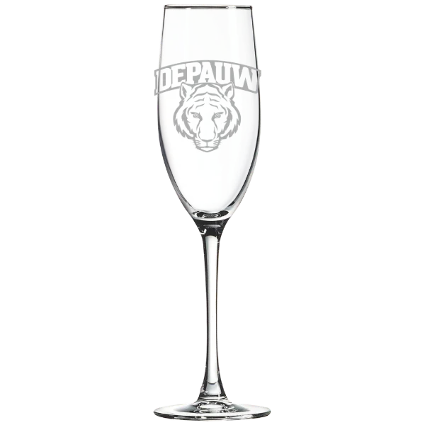 DePauw University Polar Camel 8 oz. Champagne Flute