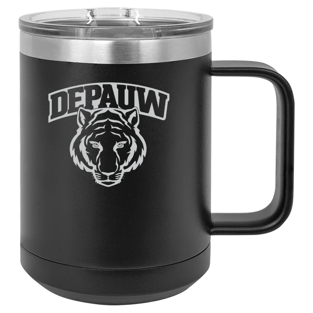 DePauw University Polar Camel 15 oz. Mug with Slider Lid