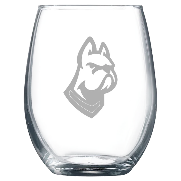 DeSales University Polar Camel 9 oz. Stemless Wine Glass