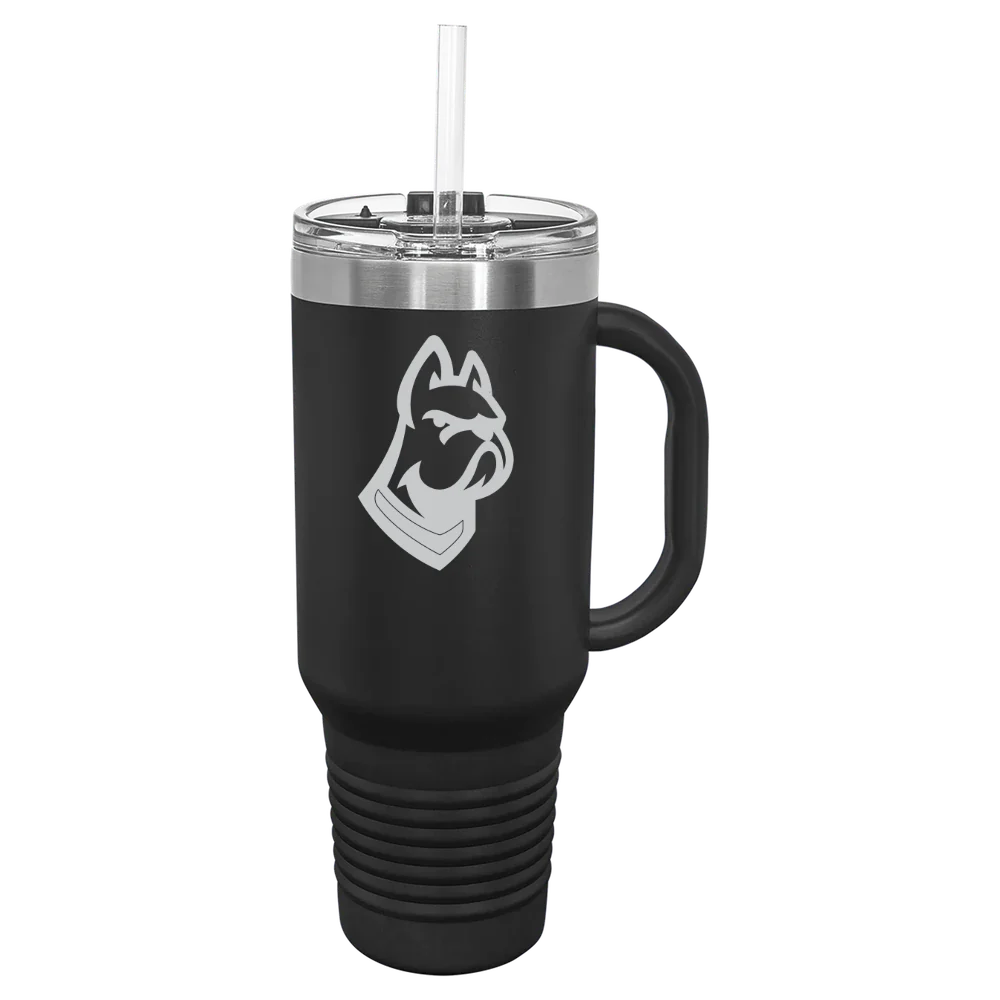 DeSales University Polar Camel 40 oz. Travel Mug with Snap Lid & Straw