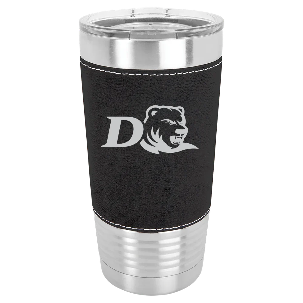 Drew University Polar Camel 20 oz. Leatherette Grip Tumbler with Standard Lid