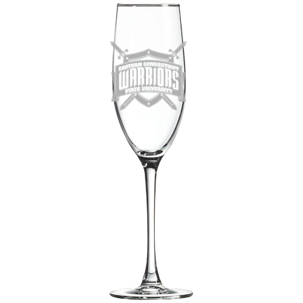 Eastern Connecticut State University Polar Camel 8 oz. Champagne Flute