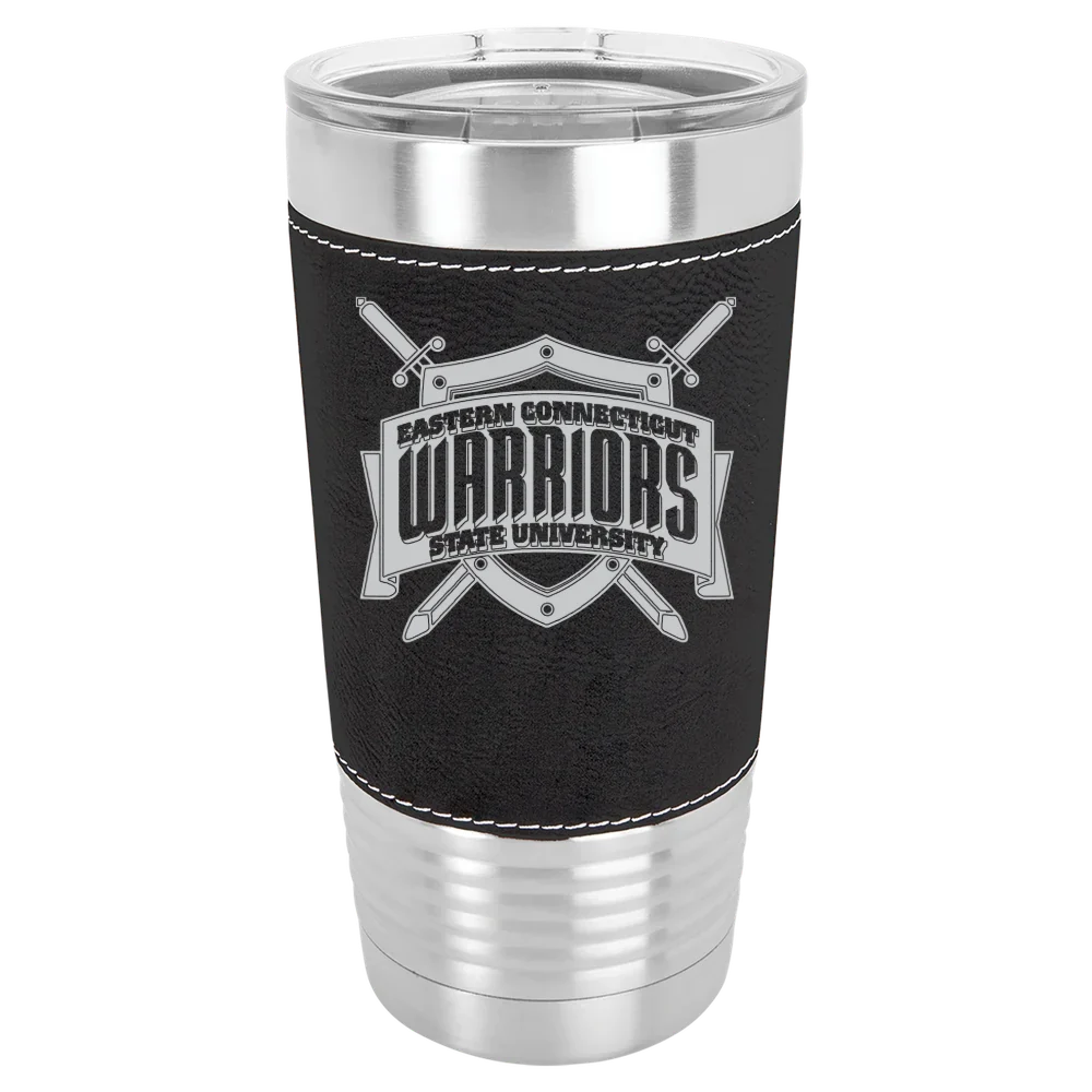 Eastern Connecticut State University Polar Camel 20 oz. Leatherette Grip Tumbler with Standard Lid