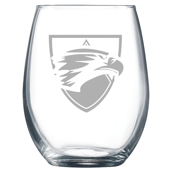 Edgewood University Polar Camel 9 oz. Stemless Wine Glass