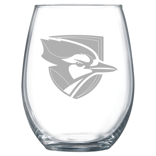Elmhurst University Polar Camel 15 oz. Stemless Wine Glass
