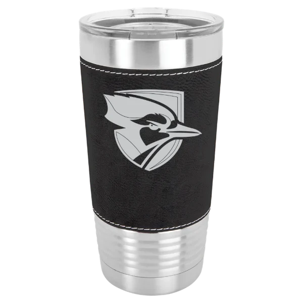 Elmhurst University Polar Camel 20 oz. Leatherette Grip Tumbler with Standard Lid