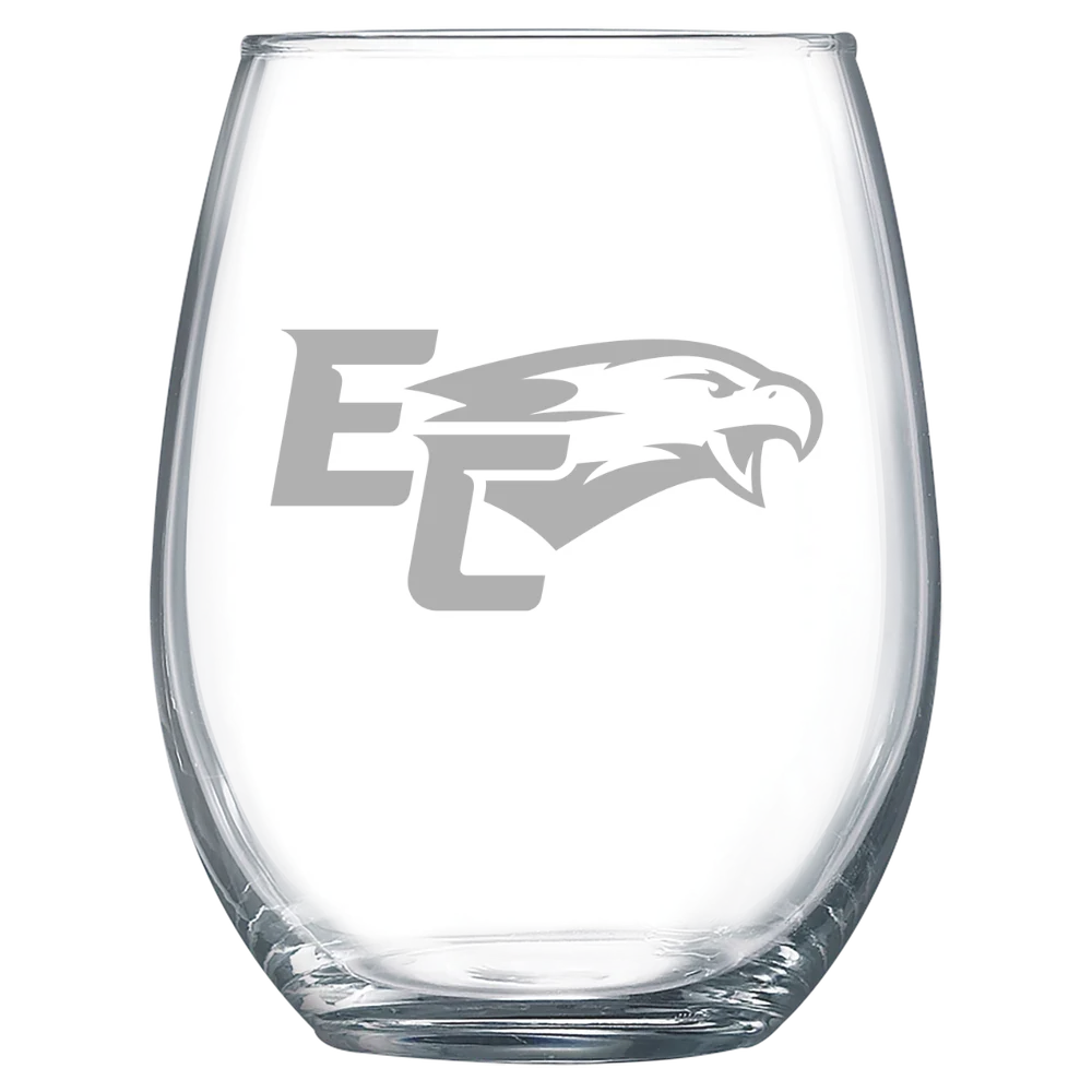 Elmira College Polar Camel 15 oz. Stemless Wine Glass