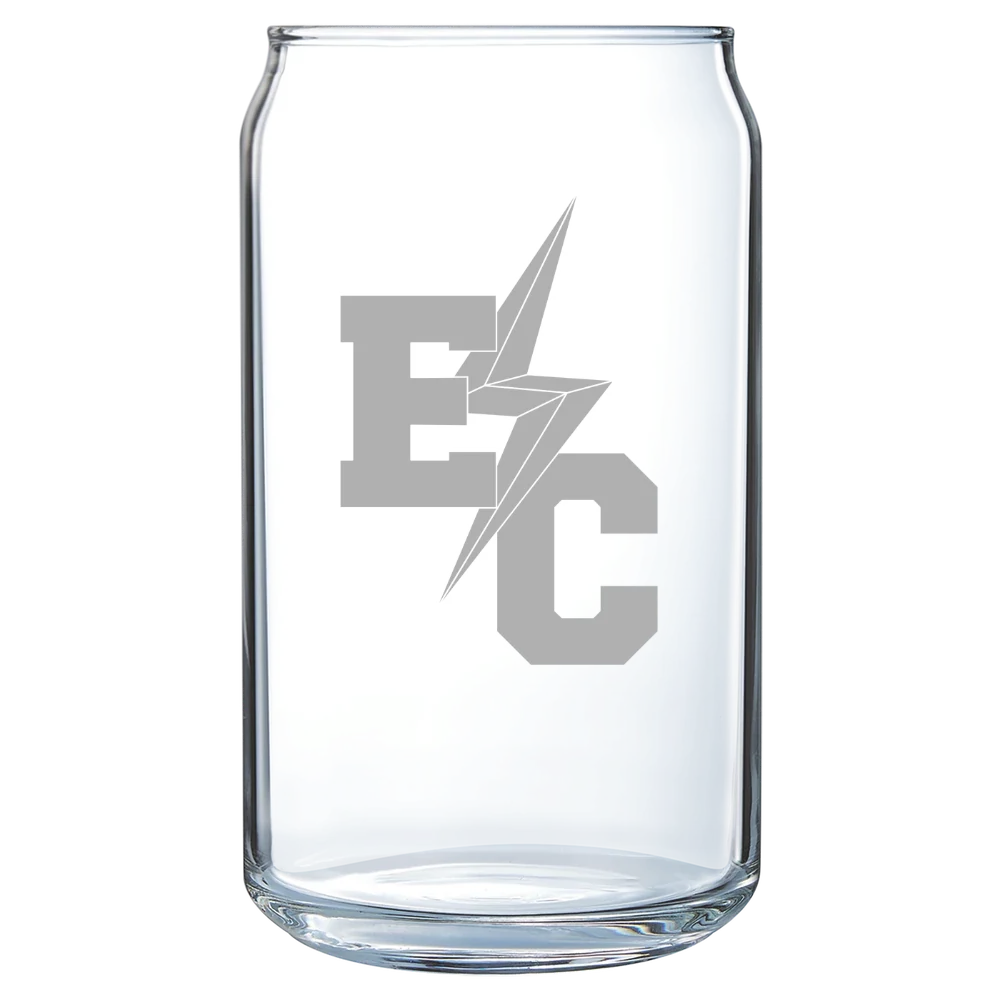 Elms College Polar Camel 16 oz. Can Glass