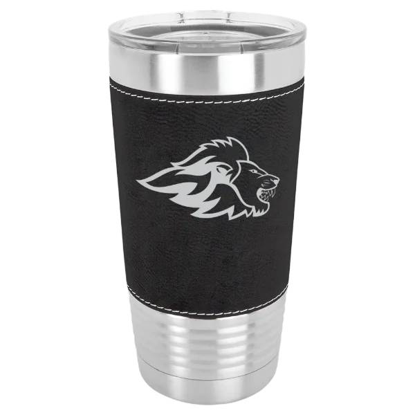 Emerson College Polar Camel 20 oz. Leatherette Grip Tumbler with Standard Lid