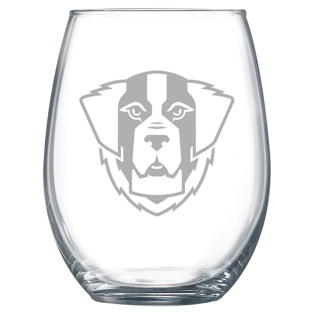 Emmanuel College (Massachusetts) Polar Camel 15 oz. Stemless Wine Glass