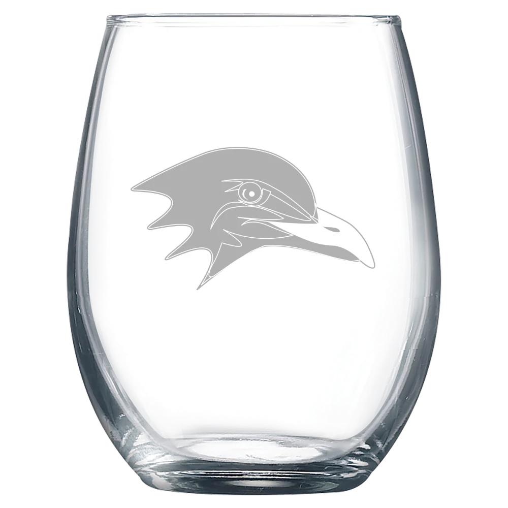 Endicott College Polar Camel 9 oz. Stemless Wine Glass