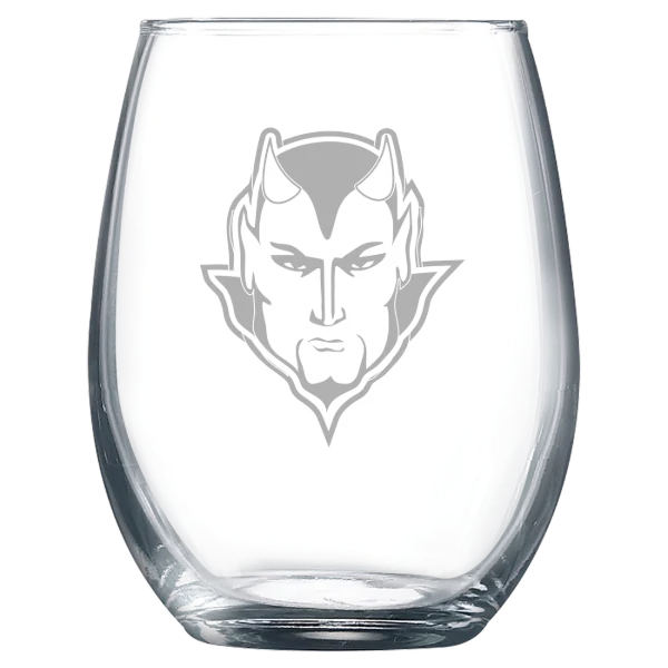Eureka College Polar Camel 9 oz. Stemless Wine Glass