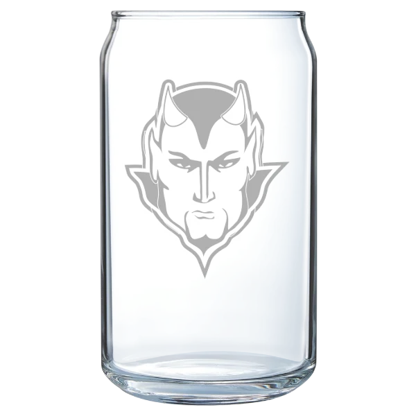 Eureka College Polar Camel 16 oz. Can Glass